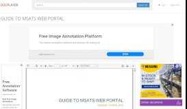 
							         GUIDE TO MSATS WEB PORTAL - PDF - DocPlayer.net								  
							    