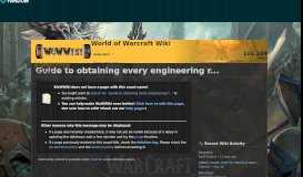 
							         Guide to obtaining every engineering recipe | WoWWiki | FANDOM ...								  
							    