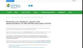 
							         Guide to the EFFRA Innovation Portal | EFFRA								  
							    