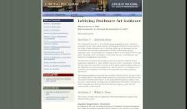 
							         Guide to the Lobbying Disclosure Act - Lobbying Disclosures								  
							    