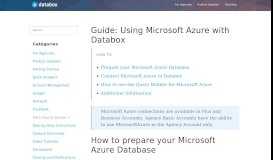 
							         Guide: Using Azure with Databox - Databox Help Desk								  
							    