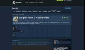 
							         Guide :: Using the Portal 2 Puzzle Builder - Steam Community								  
							    