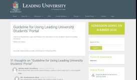 
							         Guideline for Using Leading University Students' Portal – Leading ...								  
							    