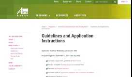 
							         Guidelines and Application Instructions | Arts Midwest								  
							    