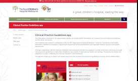 
							         Guidelines app - The Royal Children's Hospital								  
							    