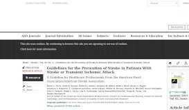 
							         Guidelines for the Prevention of Stroke in Patients With Stroke or ...								  
							    
