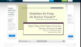 
							         Guidelines for Using the Services Voucher* *formerly known as the ...								  
							    