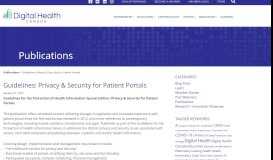 
							         Guidelines: Privacy & Security for Patient Portals - Digital Health Canada								  
							    