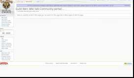 
							         Guild Wars Wiki talk:Community portal/Archive 7								  
							    