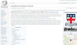 
							         Guildford Grammar School - Wikipedia								  
							    
