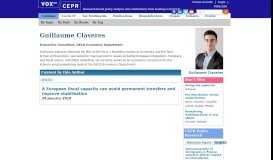 
							         Guillaume Claveres | VOX, CEPR Policy Portal - Vox EU								  
							    