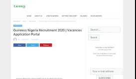 
							         Guinness Nigeria PLC Recruitment Portal 2019/2020 | See Guinness ...								  
							    