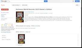 
							         Guinness World Records 2015 Gamer's Edition								  
							    