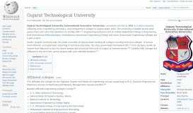 
							         Gujarat Technological University - Wikipedia								  
							    