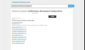 
							         Gulfstream Aerospace Corporation at Website Informer								  
							    
