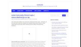 
							         Gulu University Portal Login | www.student.gu.ac.ug - UGPortal.com								  
							    