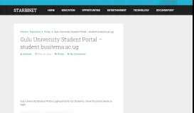 
							         Gulu University Student Portal – student.busitema.ac.ug - Starbinet Talk								  
							    