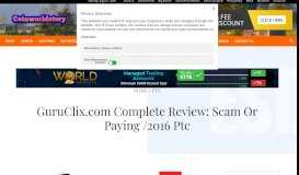 
							         GuruClix.com Complete Review: Scam Or Paying /2016 Ptc								  
							    