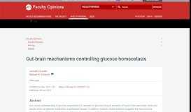 
							         Gut-brain mechanisms controlling glucose homeostasis - F1000Prime ...								  
							    