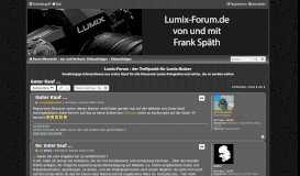 
							         Guter Kauf ... - Lumix-Forum - der Treffpunkt für Lumix-Nutzer								  
							    