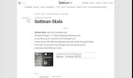 
							         Guttman-Skala - Lexikon der Psychologie - Spektrum der Wissenschaft								  
							    