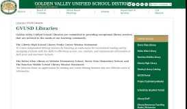
							         GVUSD Libraries – Libraries – Golden Valley Unified School District								  
							    