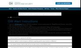 
							         GW Alert Instructions | Division of Safety & Security | The George ...								  
							    