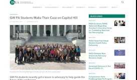 
							         GW PA Students Make Their Case on Capitol Hill - Physician Assistant ...								  
							    