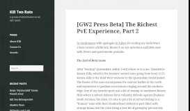 
							         [GW2 Press Beta] The Richest PvE Experience, Part 2 | Kill Ten Rats								  
							    