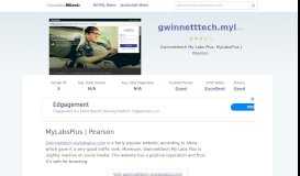 
							         Gwinnetttech.mylabsplus.com website. MyLabsPlus | Pearson.								  
							    