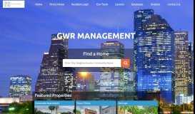 
							         GWR MANAGEMENT, LLC Property Management								  
							    