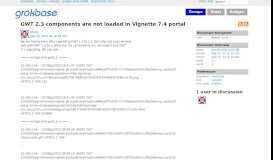 
							         GWT 2.3 components are not loaded in Vignette 7.4 portal - Grokbase								  
							    