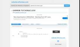 
							         gwweb.tucsonaz.gov at Website Informer. Visit Gwweb ...								  
							    