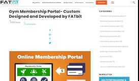 
							         Gym Membership Portal- Custom Designed and Developed by FATbit								  
							    