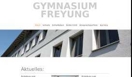 
							         Gymnasium Freyung - offizielle Webseite des Gymnasiums Freyung								  
							    