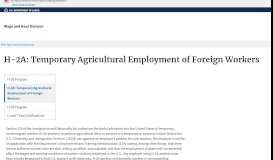 
							         H-2A: Temporary Agricultural Employment of Foreign Workers - Wage ...								  
							    