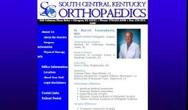 
							         H. Barret Lessenberry, MD - South Central Kentucky Orthopaedics								  
							    