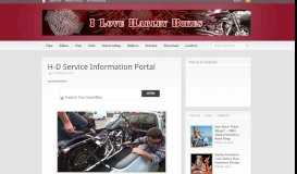 
							         H-D Service Information Portal | I Love Harley Davidson Bikes								  
							    