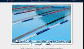 
							         H-ton Swimmers Strong in League Championships - HUFSD.edu								  
							    