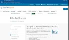 
							         H2U - health to you | Grand Strand Health								  
							    