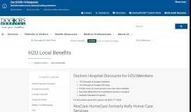 
							         H2U Local Benefits | Doctors Hospital								  
							    