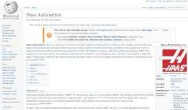 
							         Haas Automation - Wikipedia								  
							    