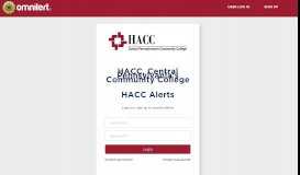 
							         HACC Alerts - Subscriber Portal - User Log in								  
							    