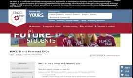 
							         HACC ID and Password FAQs								  
							    