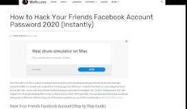 
							         Hack a Facebook Account Password with Username (100 ...								  
							    