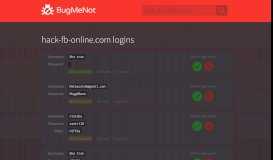 
							         hack-fb-online.com passwords - BugMeNot								  
							    