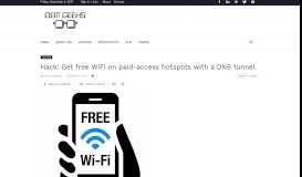 
							         Hack: Get free WiFi on paid-access hotspots with a DNS tunnel - Dem ...								  
							    