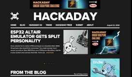 
							         Hackaday | Fresh hacks every day								  
							    
