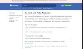 
							         Hacked and Fake Accounts | Facebook Help Centre | Facebook								  
							    
