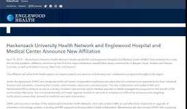 
							         Hackensack University Health Network and Englewood Hospital and ...								  
							    